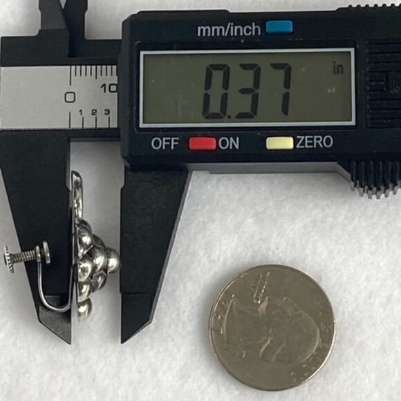 VTG Sterling Silver 925 Mexico Grapes Bunch Fruit Figural Screw Back Earrings - Picture 14 of 15